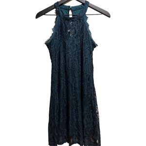 Beautiful Deep Emerald Green Halter Style Dress